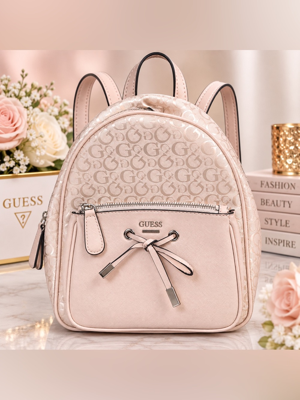 GUESS Mini Backpack in Blush